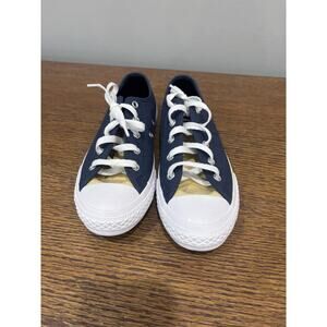 Converse blue low sneaker all star Chuck Taylor youth size 3. Blue with yellow.